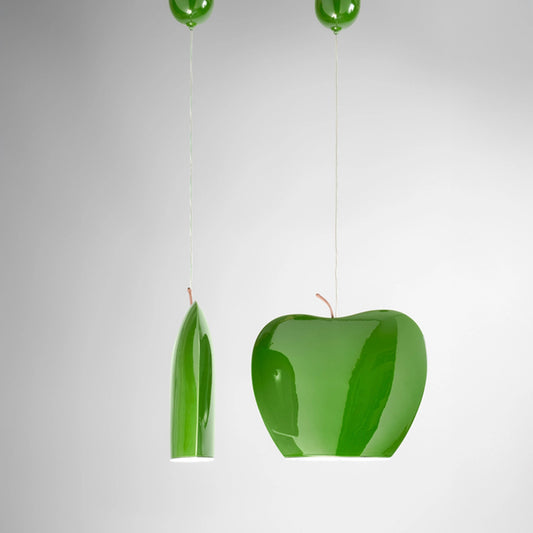 FRUITS POM - Lampada a sospensione sferica in ceramica di desig