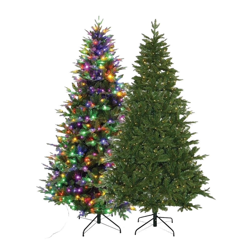Albero di Natale “MARTE” (180 cm) PE+PVC con 450 LED multicolore e telecomando