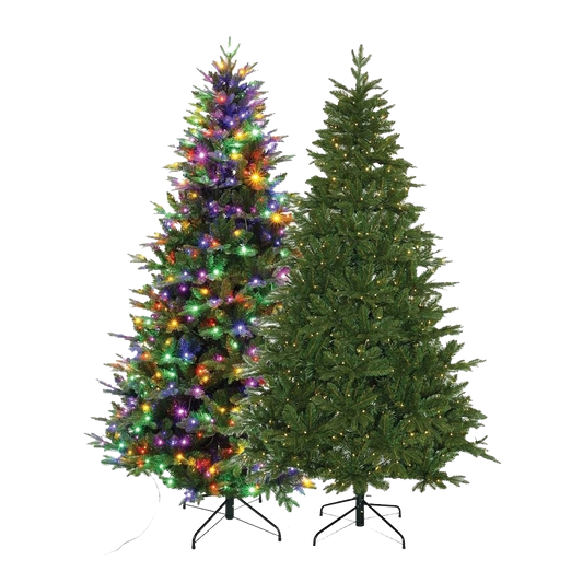 Albero di Natale “MARTE” (180 cm) PE+PVC con 450 LED multicolore e telecomando