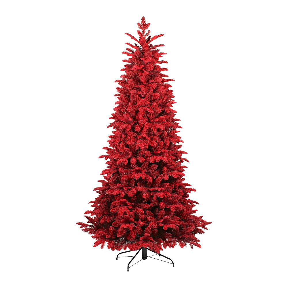 Albero di Natale Red Innevato Rosso in PE e PVC – H 240 cm