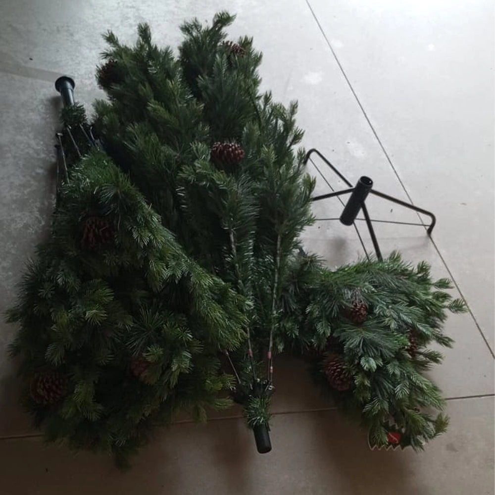 Albero di Natale “STAR” (210 cm) in PE+PVC+PP con Pigne
