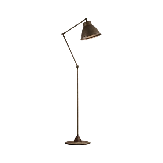 LOFT Terra Il Fanale - Lampada da Terra Industrial in Ottone e Ferro