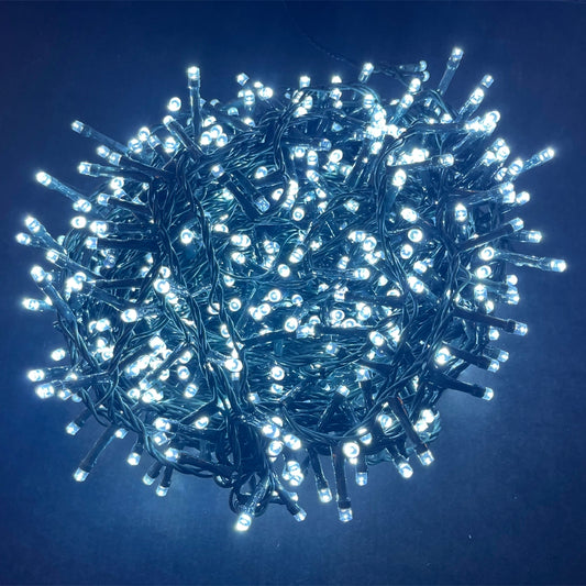 Catena Luminosa LED Cavo Scuro – 1000, 1500 o 2000 LED | Interno/Esterno | Varie Tonalità