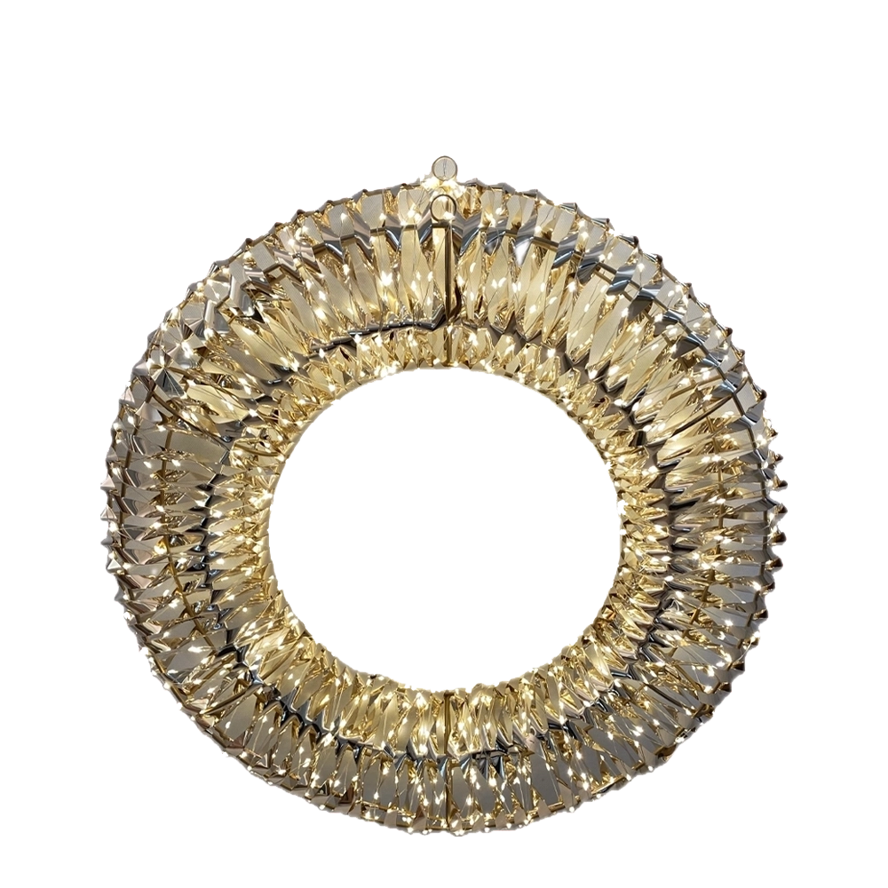 Corona natalizia Prestige Rainbow da 40 cm con 20 gocce LED bianco caldo