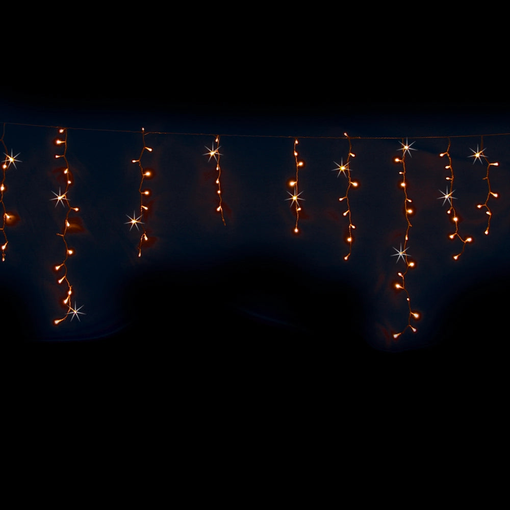 Tenda Luminosa Natalizia 144 LED Bianchi con Effetto Flash