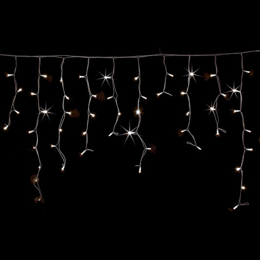 Tenda Luminosa Sfalsata 216 LED Bianchi con Flash – 4x1,5 m