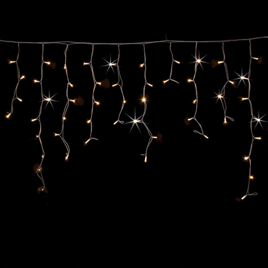 Tenda Luminosa Sfalsata 216 LED Bianchi con Flash – 4x1,5 m