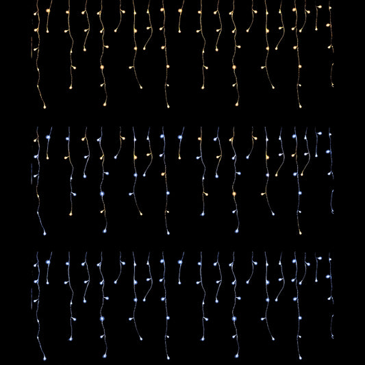 Tenda Luminosa Sfalsata 128 LED - 350x80 cm