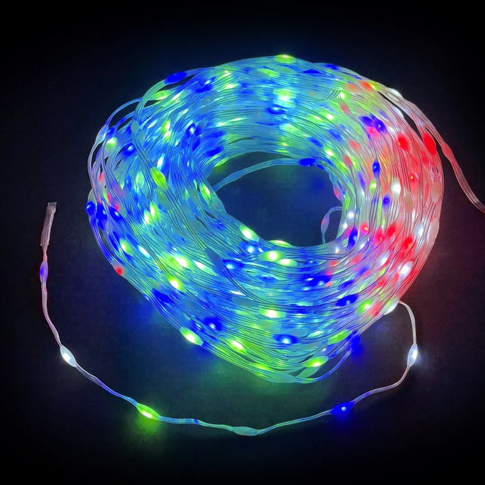 Luci Natalizie a Maxi Gocce LED Bianche 20m