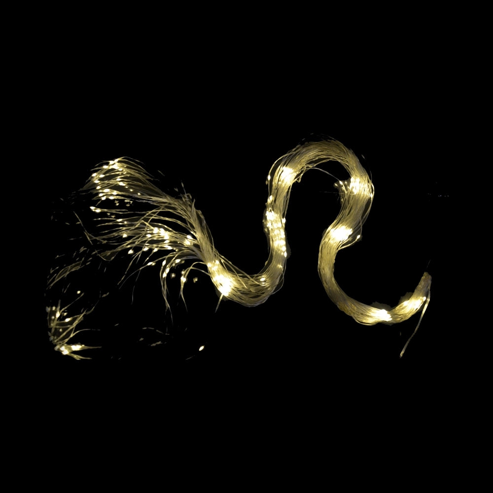 Cascata Luci Natalizie 450 Maxi Gocce LED Bianco Caldo con Timer