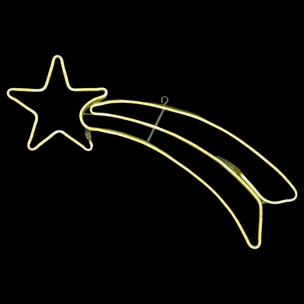 Cometa Luminosa con Neon Flex Bianco 57x23 cm