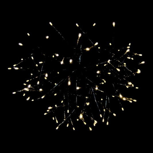 Decorazione Natalizia Luminosa "Fuoco" con 120 LED Bianco Caldo (60 cm)