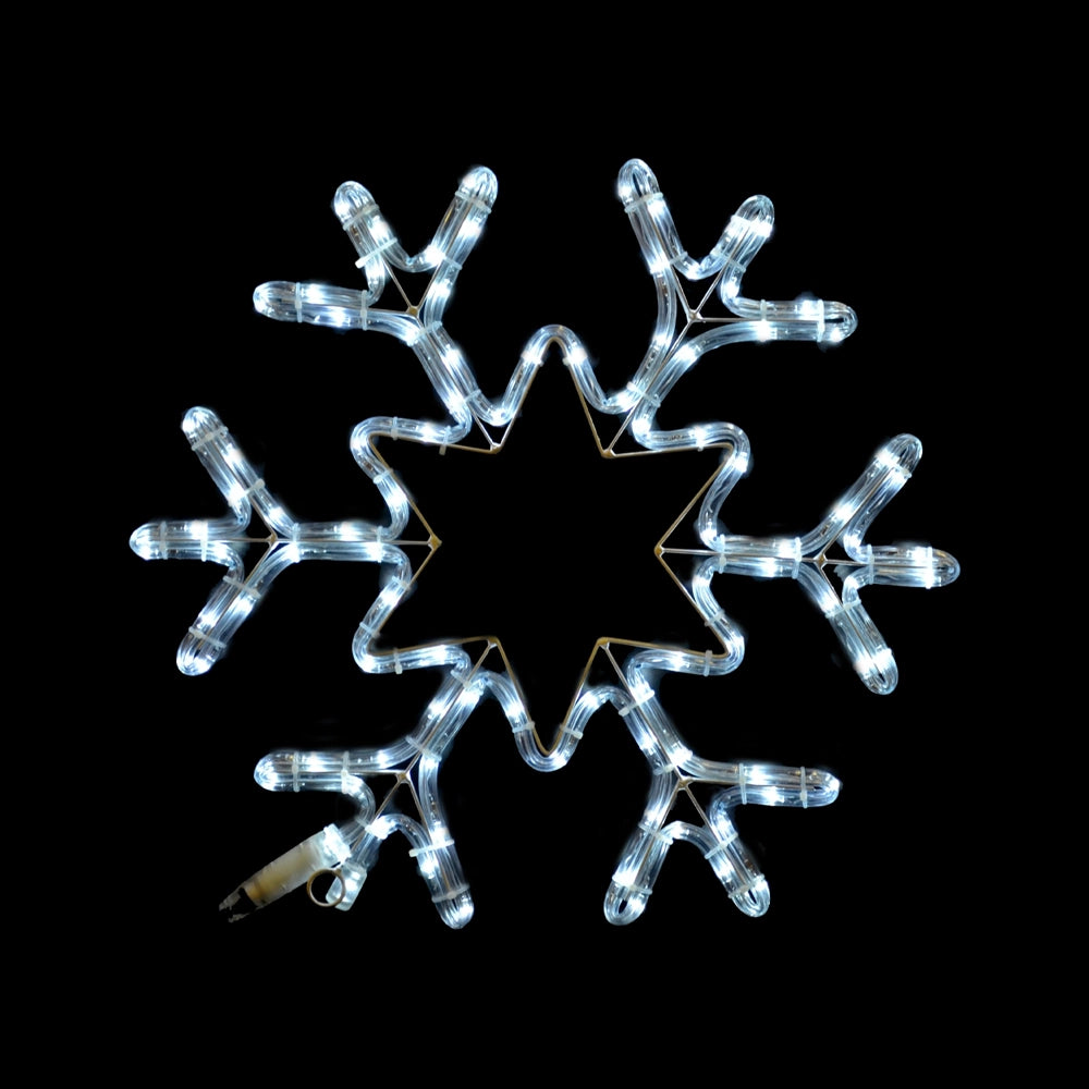 Fiocco di Neve Luminoso con Tubo LED (46x40 cm)