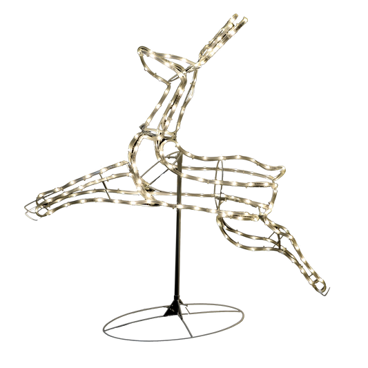 Renna 3D Luminosa Natalizia – Tapelight LED Bianco Caldo (Diverse Misure)