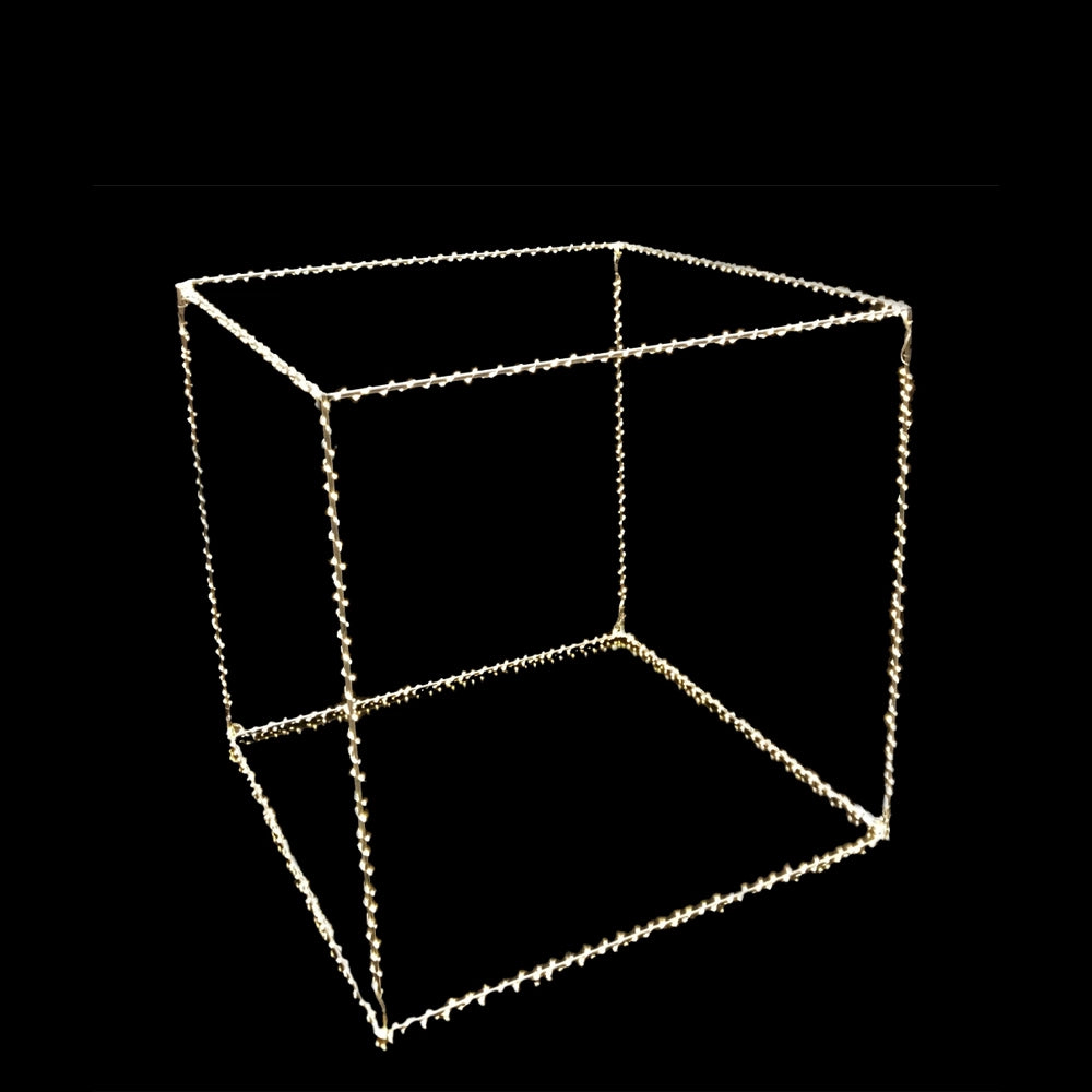 Cubo 40 cm con Gocce LED Bianco Caldo