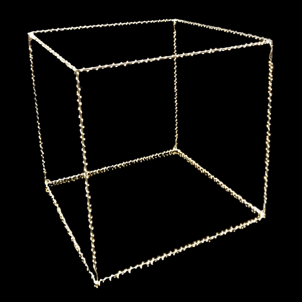 Cubo 40 cm con Gocce LED Bianco Caldo