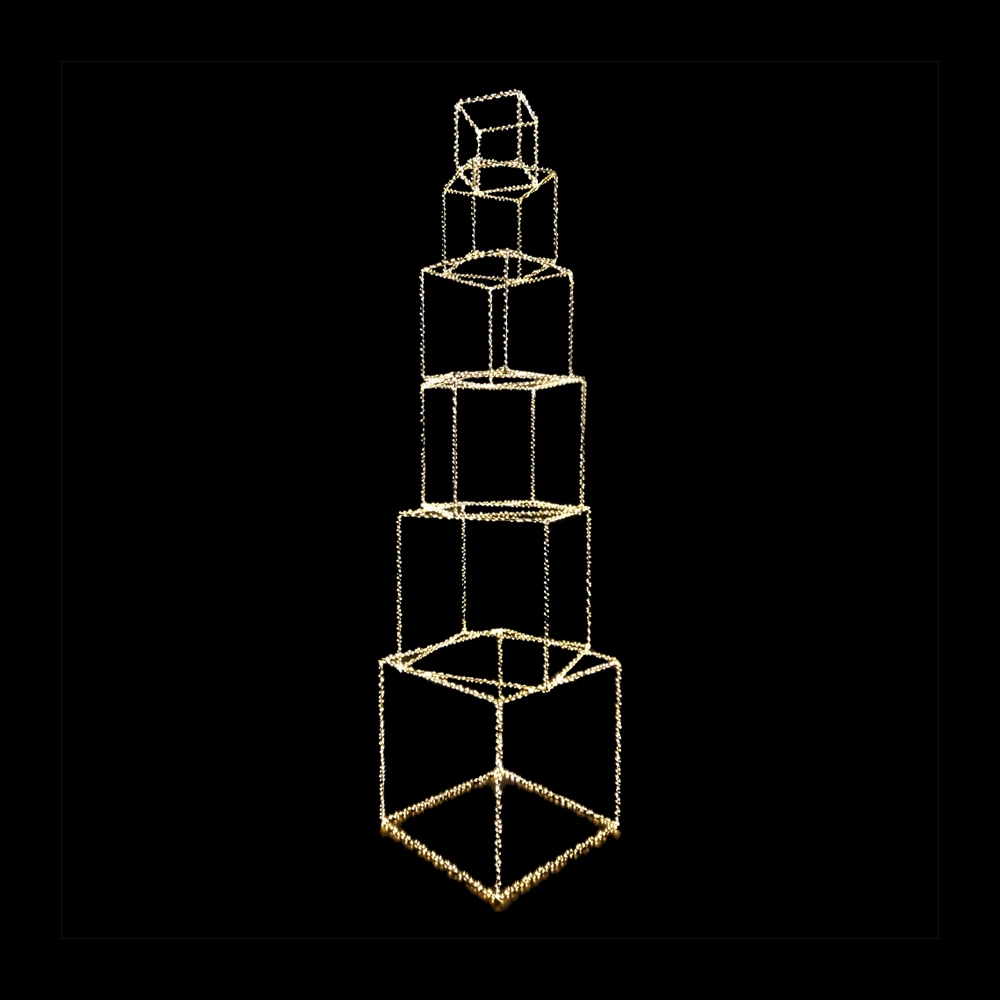 Set 6 Cubi LED Bianco Caldo 15-40 cm con Trasformatore IP20