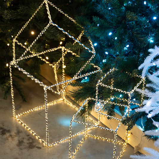 Set 6 Cubi LED Bianco Caldo 15-40 cm con Trasformatore IP20