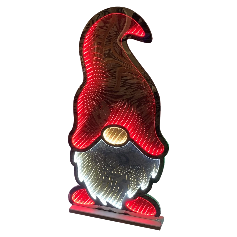 Gnomo Natalizio Bianco e Rosso 89 cm Infinity Light IP44