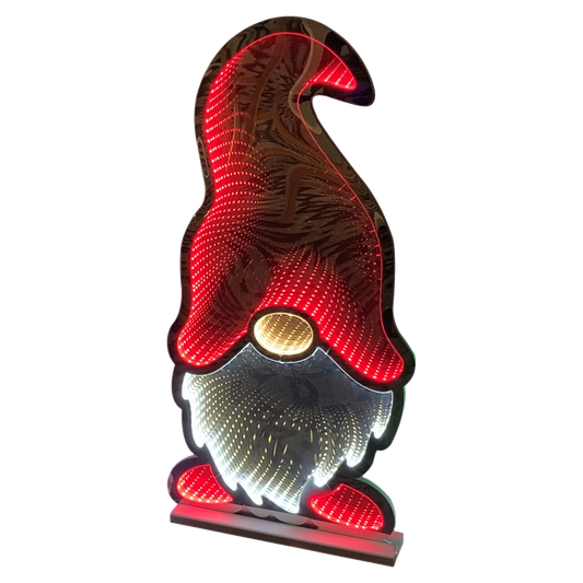 Gnomo Natalizio Bianco e Rosso 89 cm Infinity Light IP44