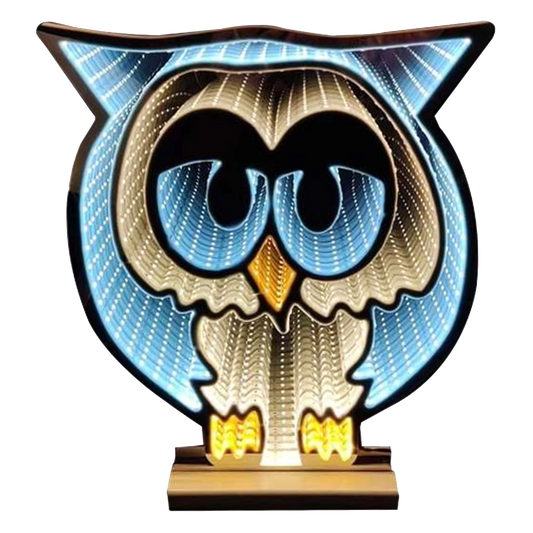 Gufo Luminoso 60 cm Infinity Light con Luce LED