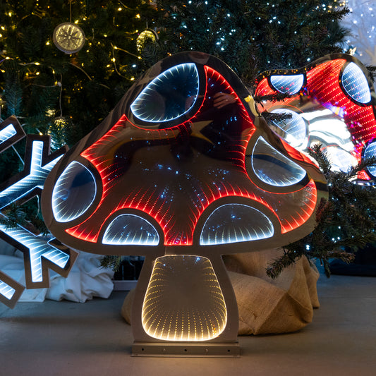 Funghetto Luminoso Bianco-Rosso 70 cm Infinity Light