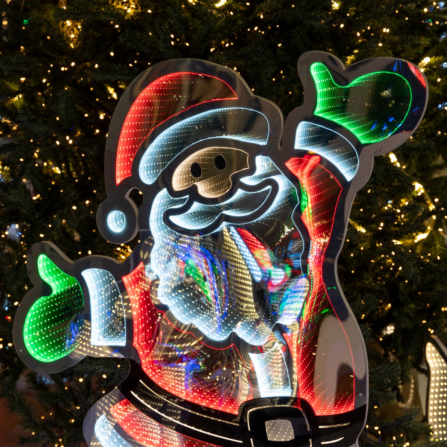 Babbo Natale da 60 cm con luci LED multicolore Infinity Light