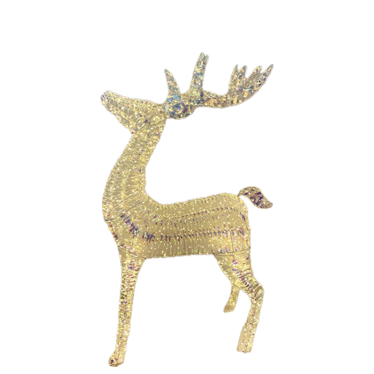 Renna luminosa Prestige effetto Rainbow con 600 gocce di LED colorati