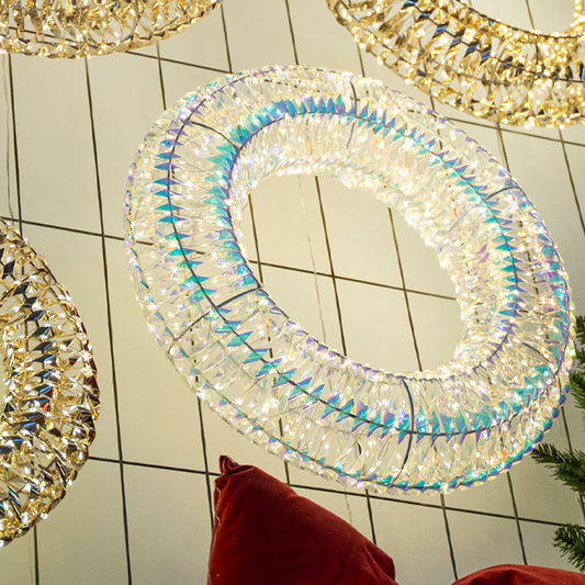 Corona Natalizia Luminosa effetto Rainbow con 600 LED Multicolore