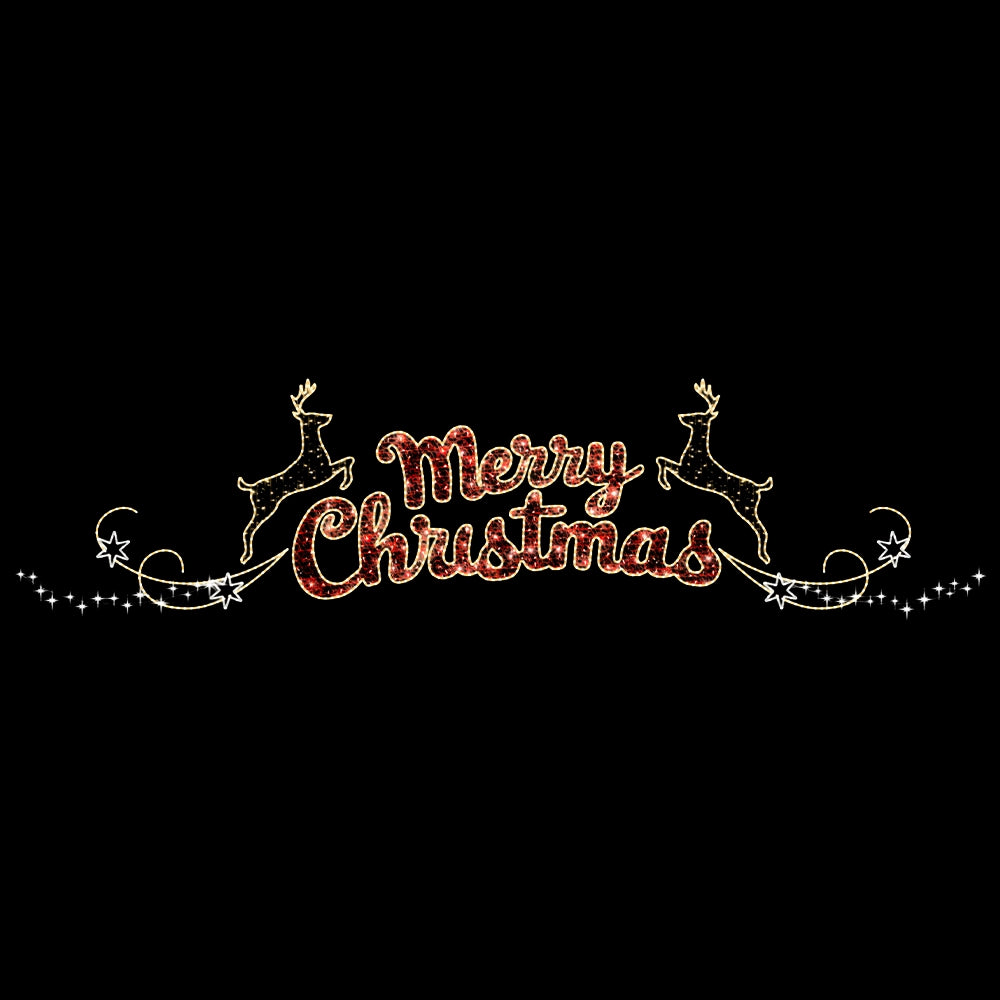 Insegna Luminosa “Merry Christmas” Bianco e Bianco Caldo 400x96 cm