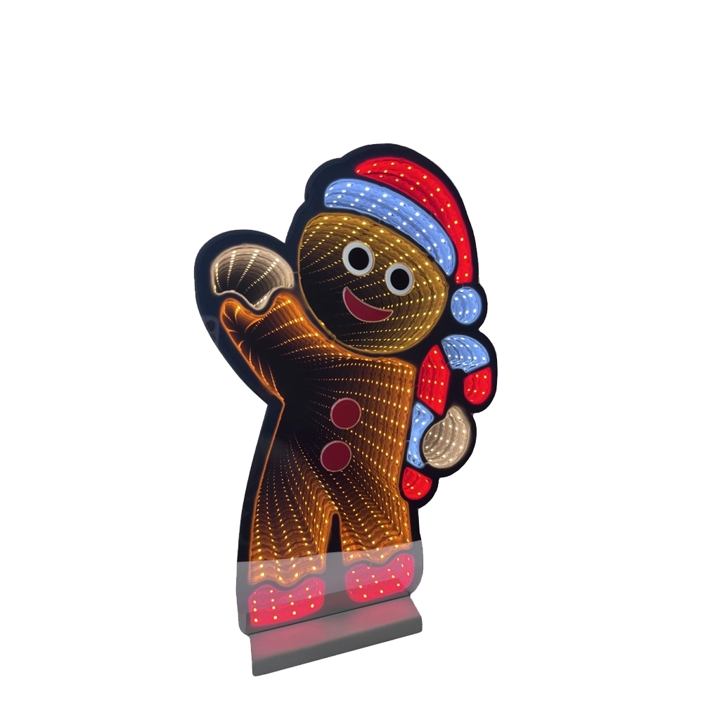Biscotto Gingerbread luminoso 60 cm con LED multicolor Infinity Light