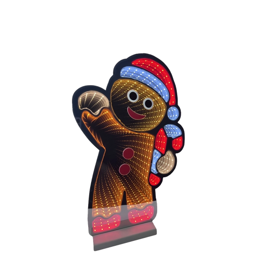Biscotto Gingerbread luminoso 60 cm con LED multicolor Infinity Light