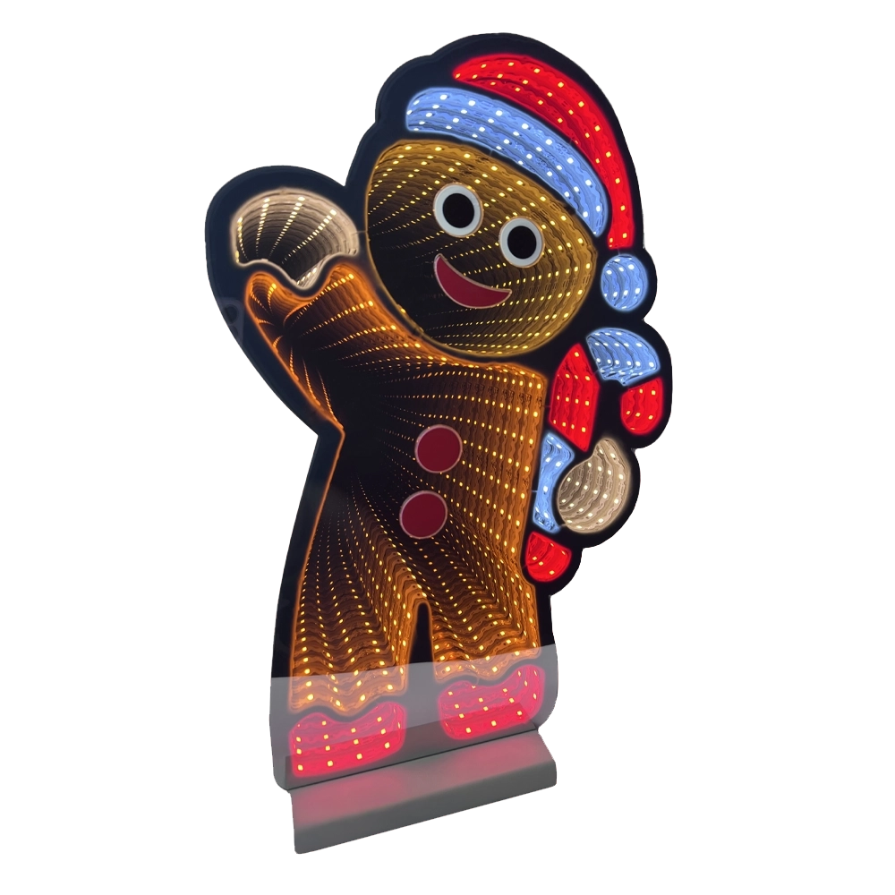Biscotto Gingerbread luminoso 60 cm con LED multicolor Infinity Light