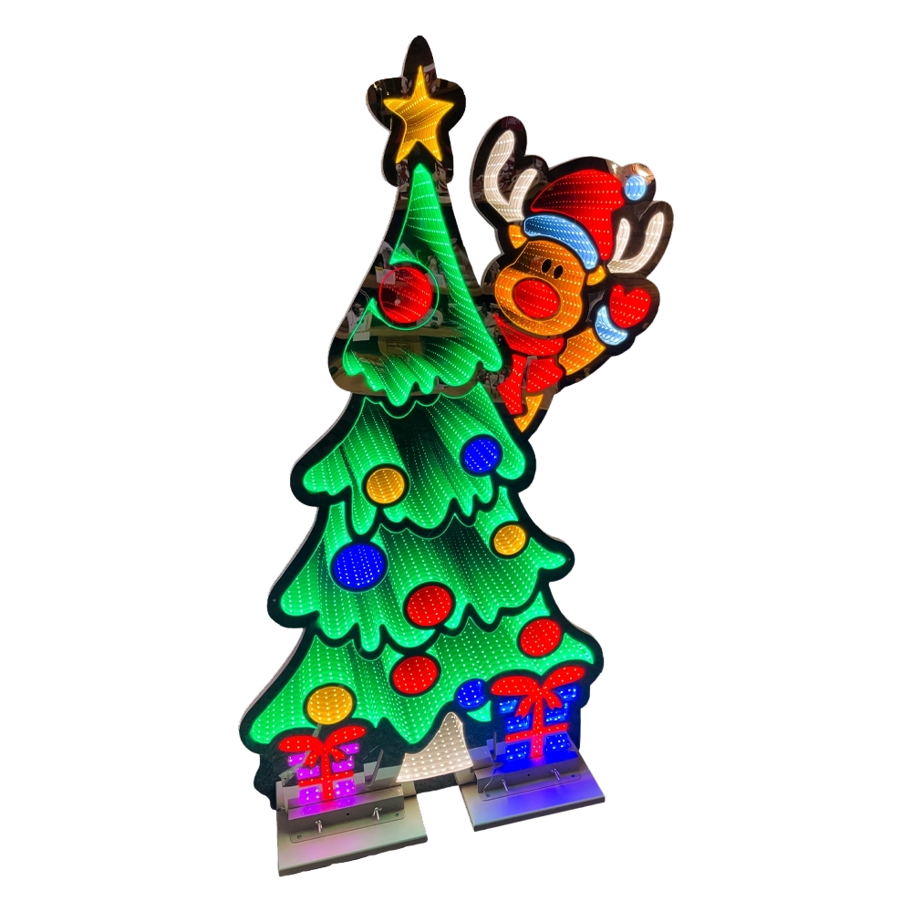 Decorazione Luminosa Albero e Renna (120 cm) Infinity Light