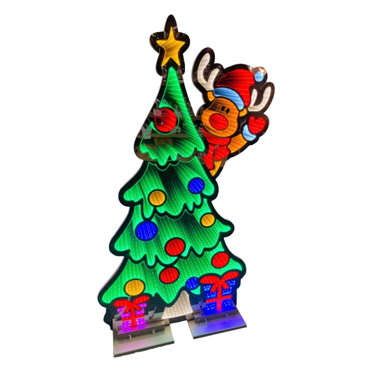 Decorazione Luminosa Albero e Renna (120 cm) Infinity Light