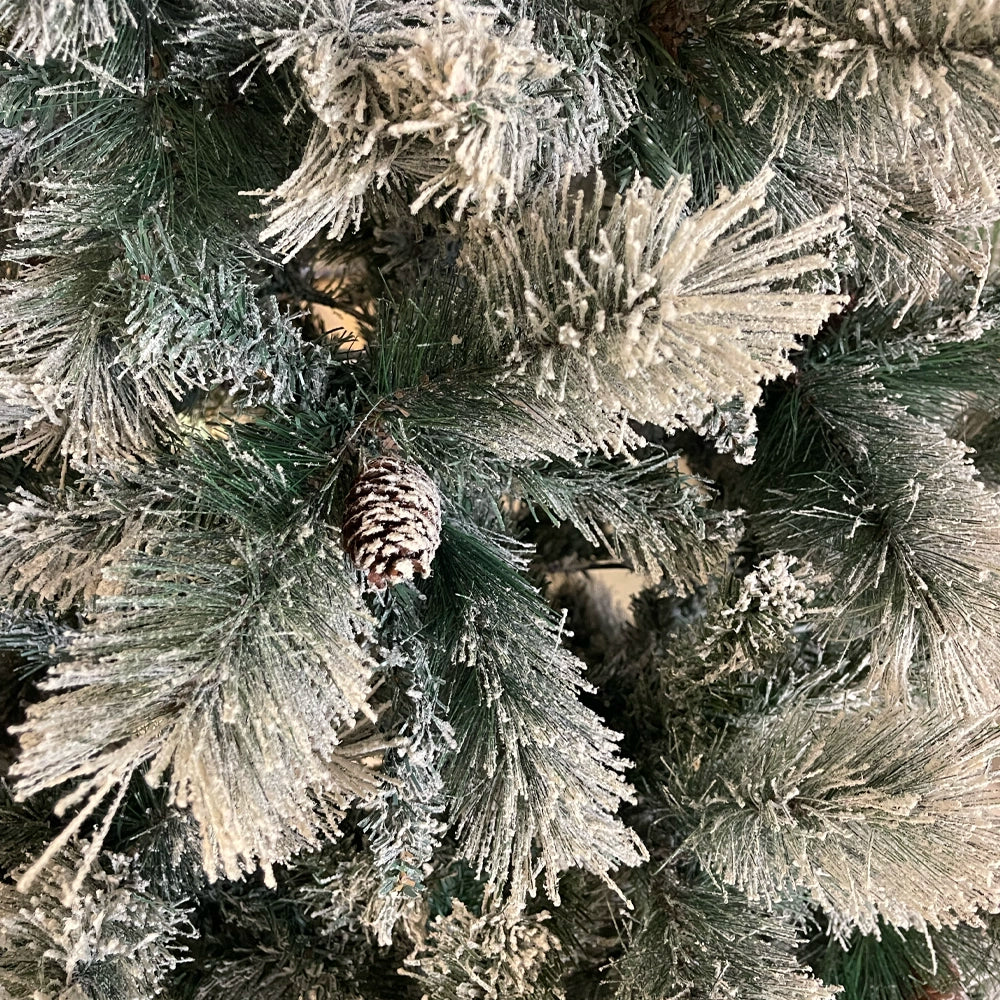 Albero artificiale germogliato innevato 180 cm