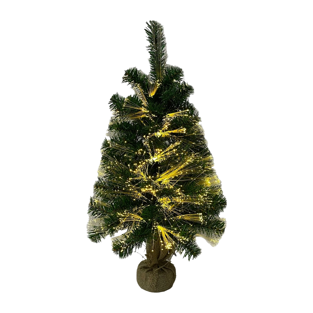 Albero di Natale artificiale 60cm Fibre Ottiche Luce
