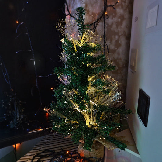 Albero di Natale artificiale 60cm Fibre Ottiche Luce