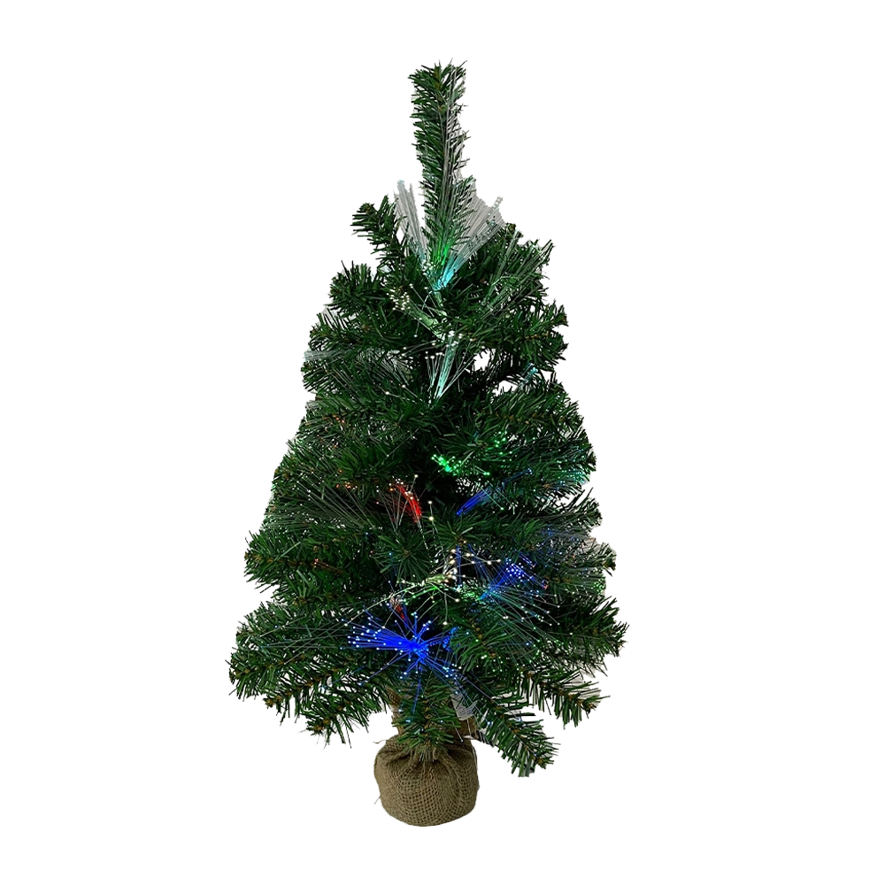 Alberino di Natale 60cm Fibre Ottiche Multicolore