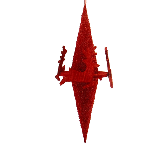 Ghiacciolo Decorativo 50cm Crystal Chic Rosso