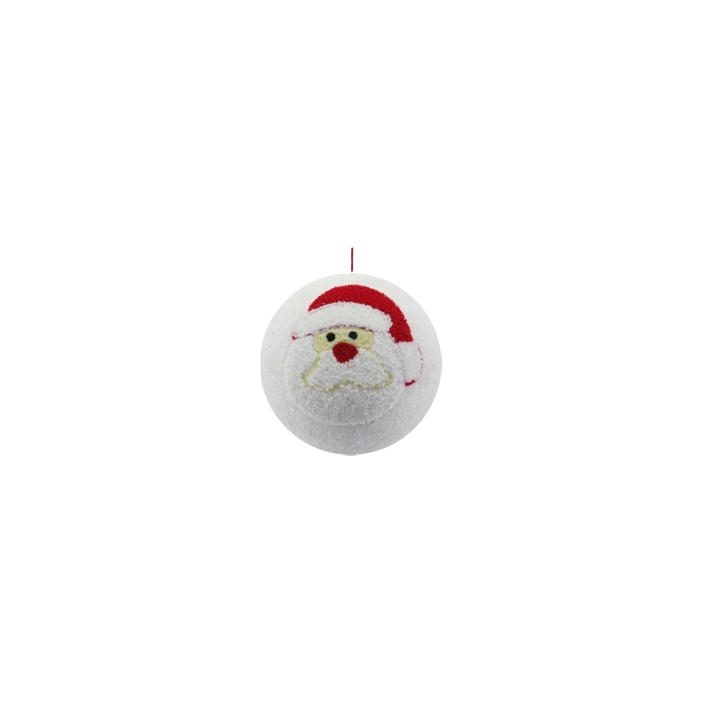 Sfera Decorativa Crystal Chic 20 cm Bianca con disegno natalizio