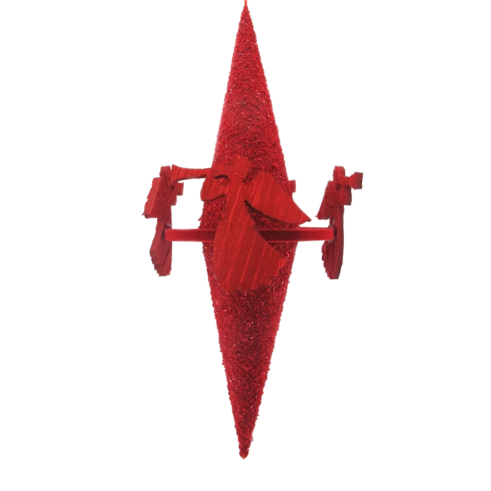 Ghiacciolo Decorativo Natalizio Crystal Chic 120cm Rosso