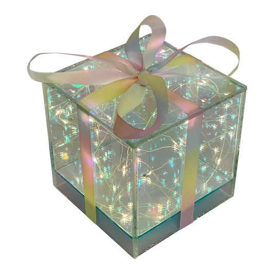 Pacco Regalo Decorativo in Vetro Crystal Design 15cm