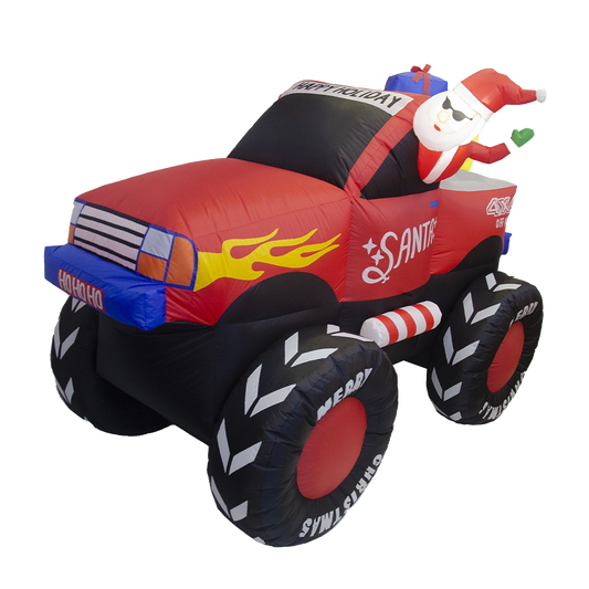 Babbo Natale Gonfiabile su Fuoristrada 210cm