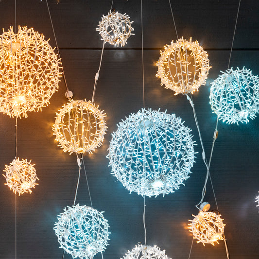 Sfera Luminosa Natalizia LED Lucciolona – Diametri 30, 50, 80 cm (Calda/Bianca)