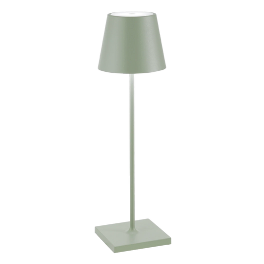 Poldina – Lampada da Tavolo Ricaricabile Verde Opaco