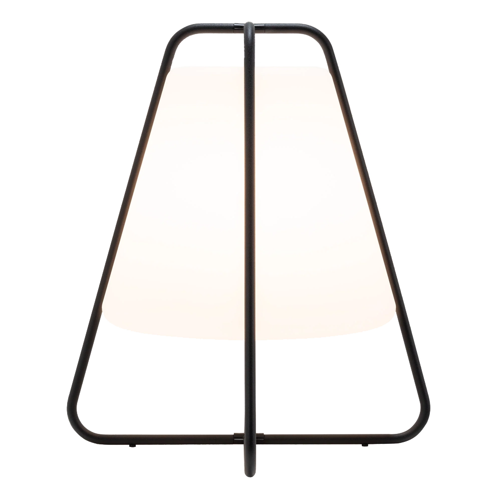 Teepee – Lampada da Tavolo Ricaricabile Nera Opaca