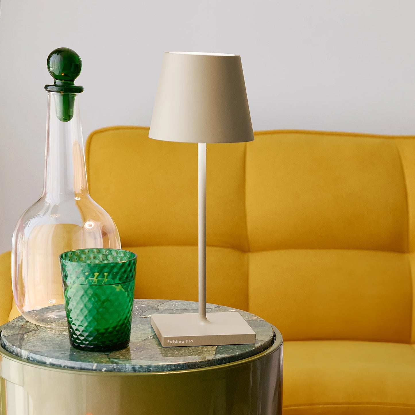 POLDINA MINI Zafferano - Lampada da Tavolo Ricaricabile LED H 30 cm