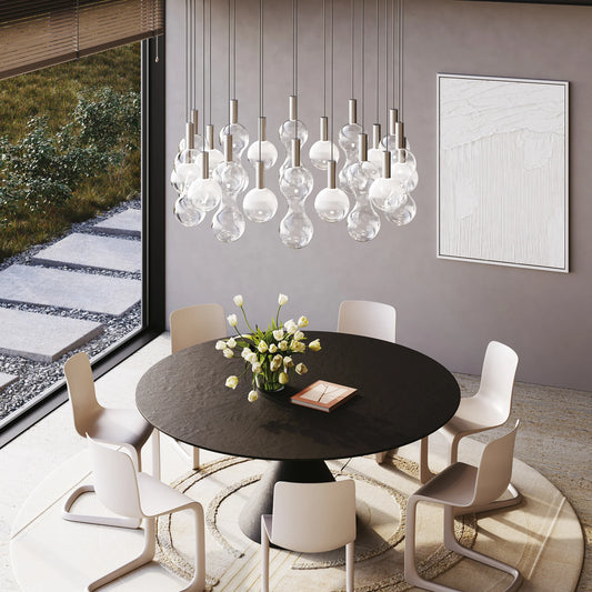 SFERA Zafferano - Lampada a sospensione in vetro soffiato Ø 18 cm