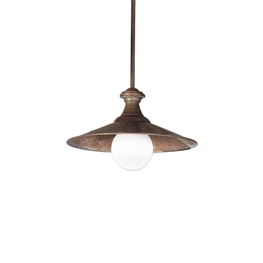 LOGGIATO - Sospensione Classica Regolabile in Rame Anticato e Vetro Soffiato